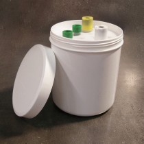 Cylindrical container for tubes