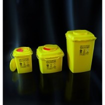 Containers for special waste and sharps PP 3 lt. square-shaped with a fastening system in the trolley-Cf.40pz