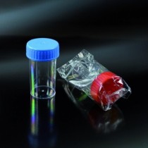 contenitori per campioni biologici sterili CE da 60 ml 35x70 in PS tappo a vite - confezione singola