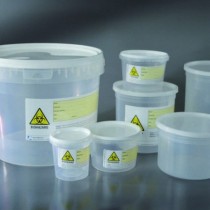 des conteneurs pour les unités de chirurgie de pression de pac, avec l'étiquette de danger BIOLOGIQUE EC Ø 189x135 mm à 3000 ml