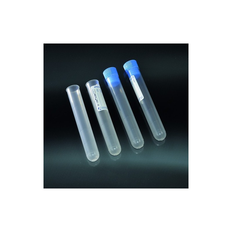 test tubes cylindrical 10 ml PP 16x100 graduate with board