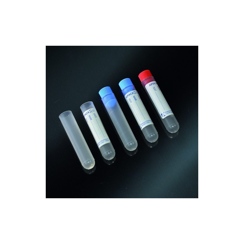 test tubes cylindrical 3 ml sterile PP 12x55 with cap and label