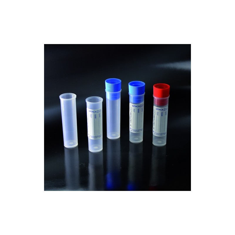 test tubes cylindrical flat-bottom 5-ml sterile PP 16x60 with cap and label