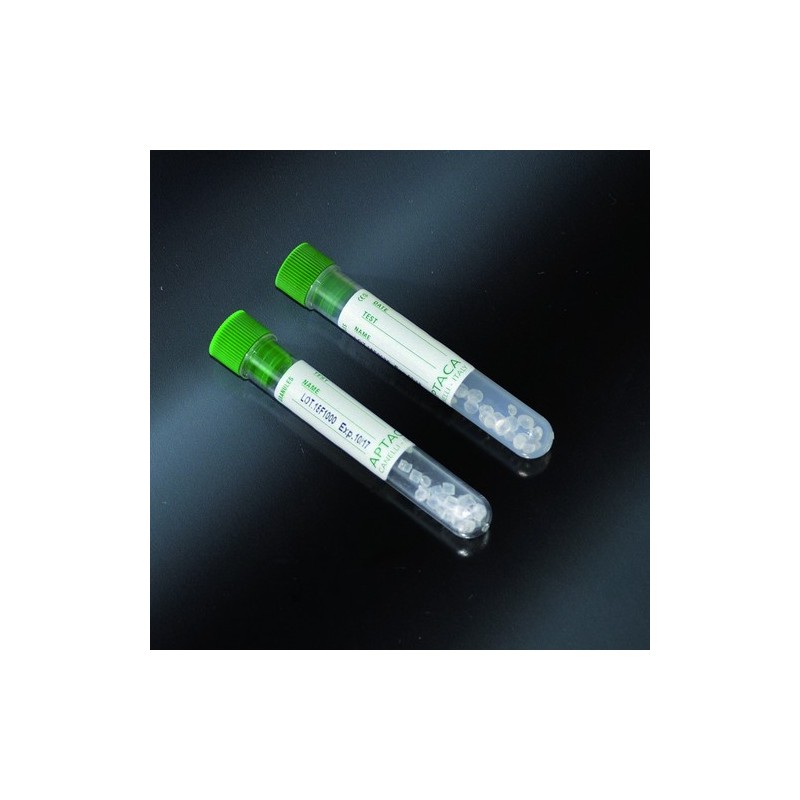 test tubes with granules separators CE13x75 PP labeled for 4 ml of blood