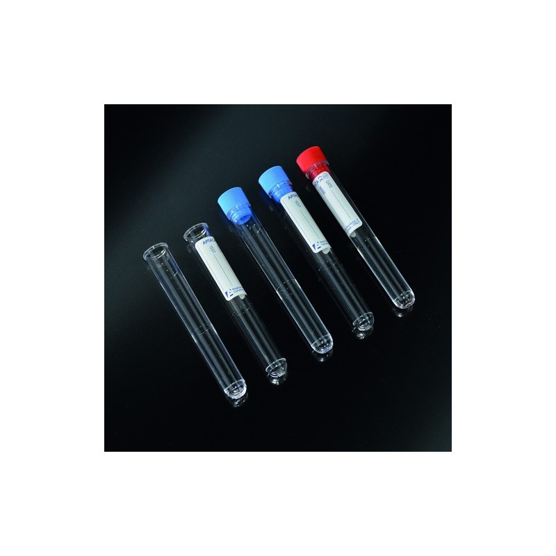 test tubes-cylindrical, 5 ml, PS 12x86 graduate with a label