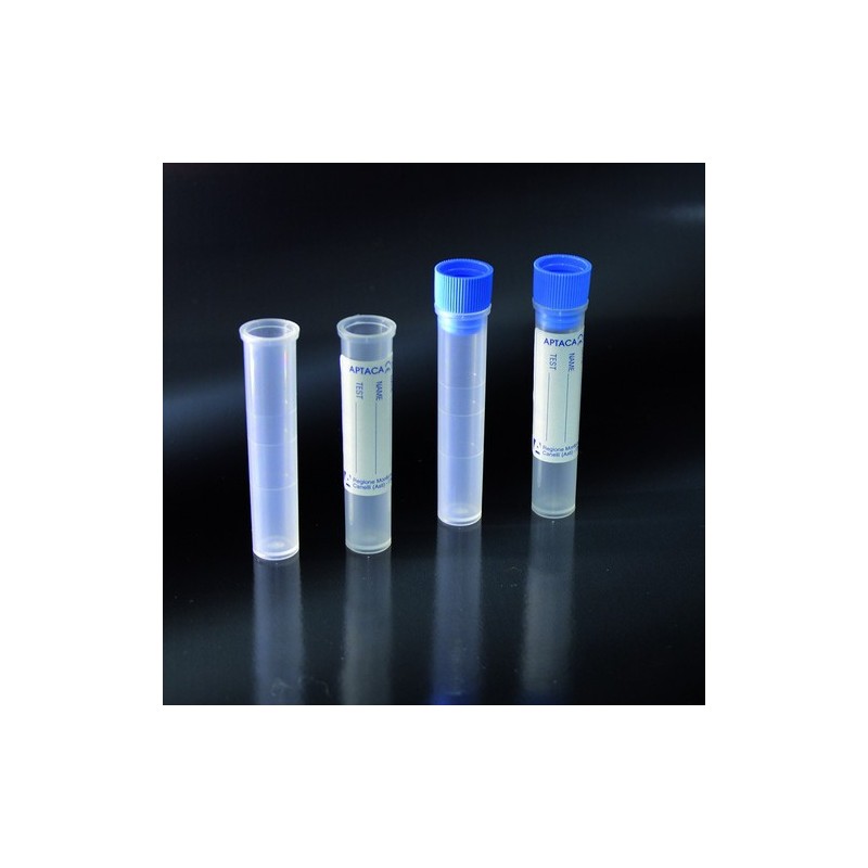 tubes cylindrique, à fond plat avec 3 ml, PP 12x56 diplômé