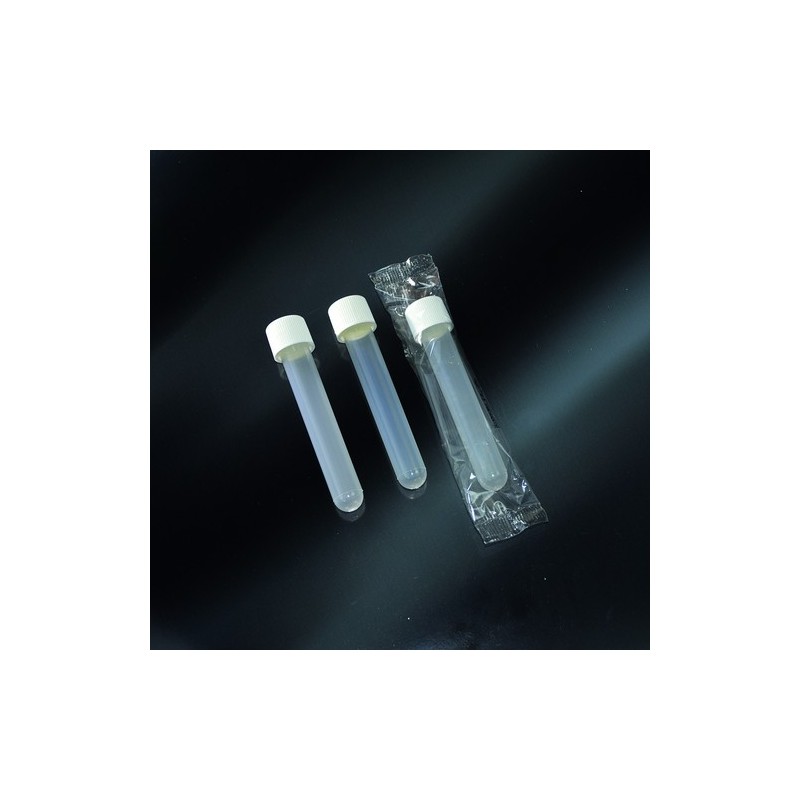 tubes, cylindrical, PP 10ml screw cap in PP 16x100 screw cap sterile - wrapped single