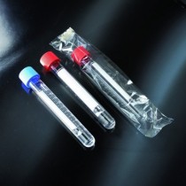 test tubes cylindrical in PS 15 ml screen printed screw cap in PS 16x100 sterile - wrapped single