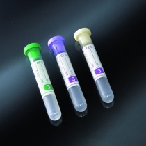 tubes à essai avec de l'EDTA K3 13x75 retrait pédiatrique bouchon en caoutchouc forabile 1,5 ml de sang, le violet de la pac