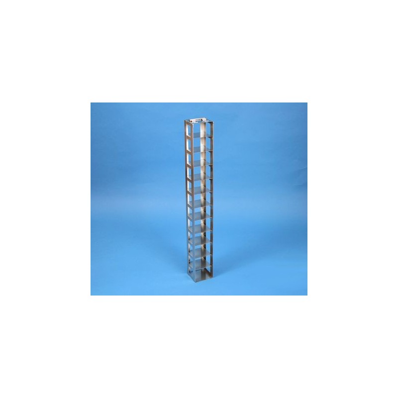 Rack a colonna acciaio inox &#45 12 posti (cryo) box per vial 2ml &#45 Dim 81x81x666